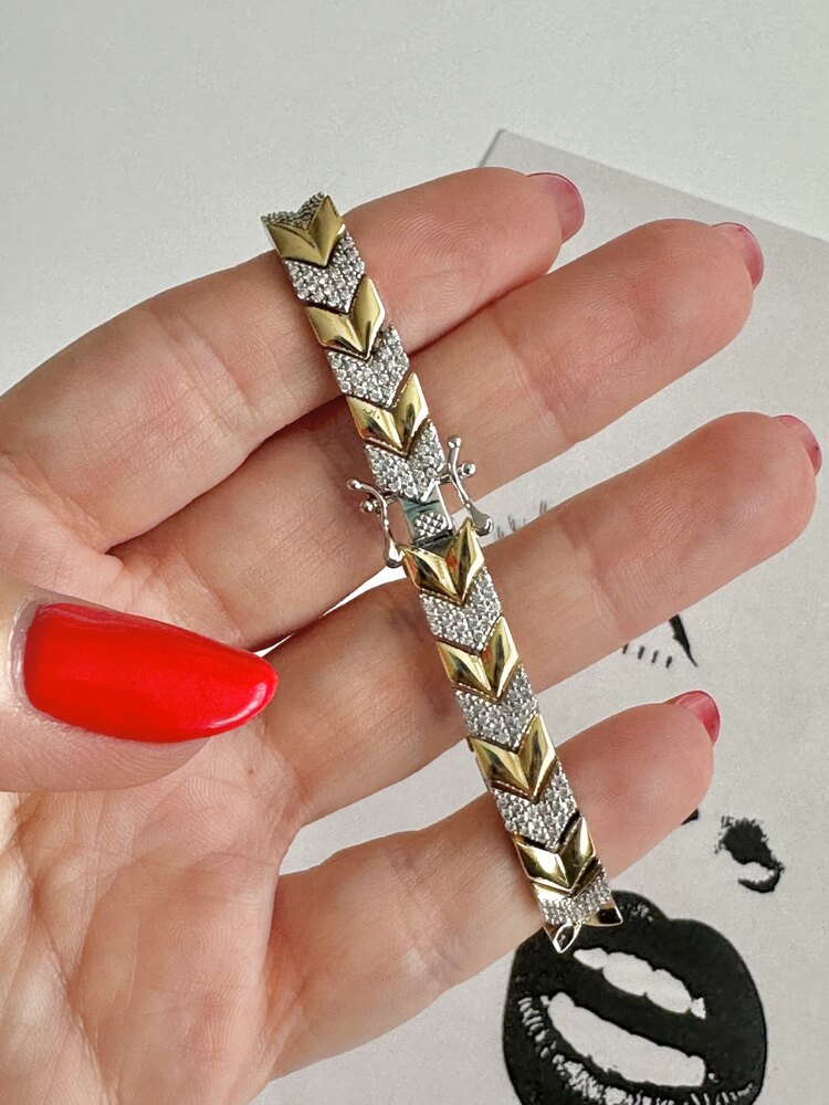 2 Renk Balık Sırtı Zirkon Taş Bileklik