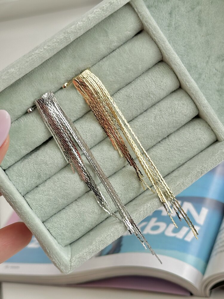 Silver Tel Kıkırdak Küpe 