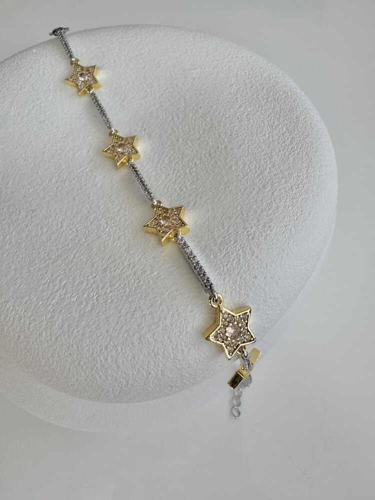 2 Renk Zirkon Taşlı Star Bileklik