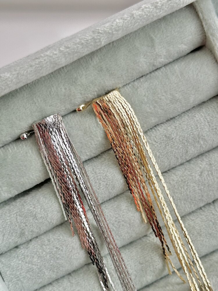 Silver Tel Kıkırdak Küpe 