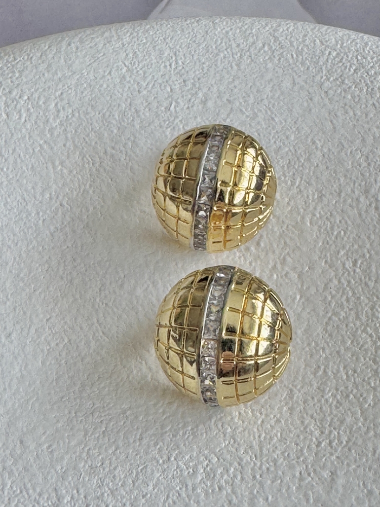 Mer Gold Disco Ball Küpe