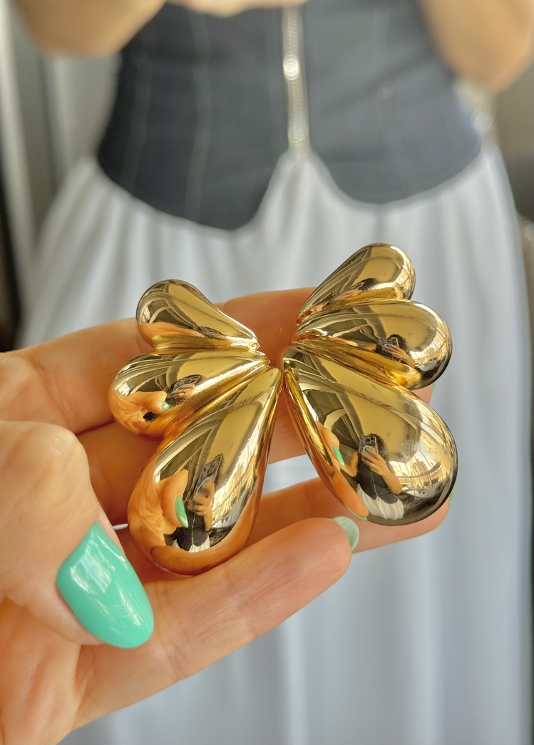Gold Çoklu Damla Model Küpe