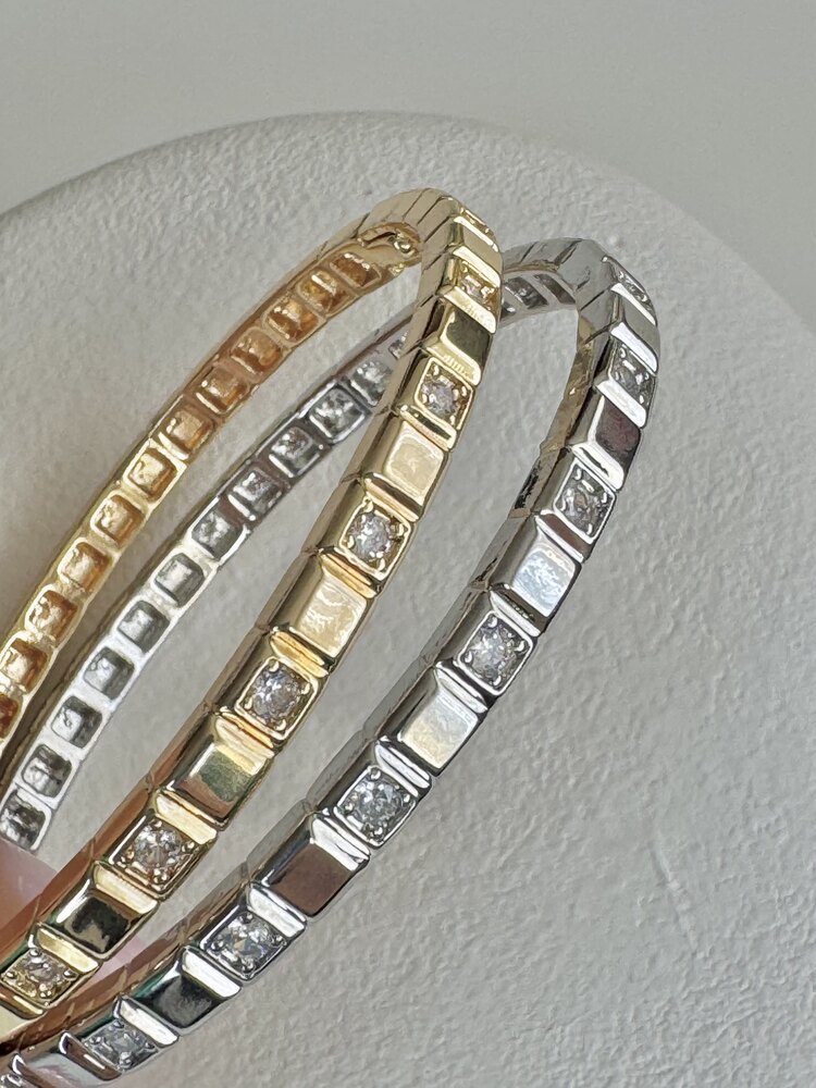 Chopi Silver Taşlı Kelepçe Bileklik 