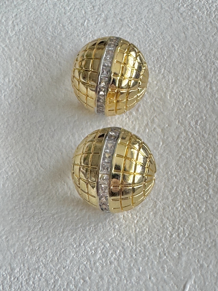 Mer Gold Disco Ball Küpe