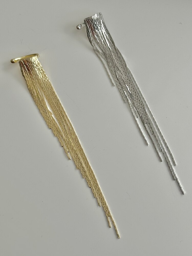 Silver Tel Kıkırdak Küpe 