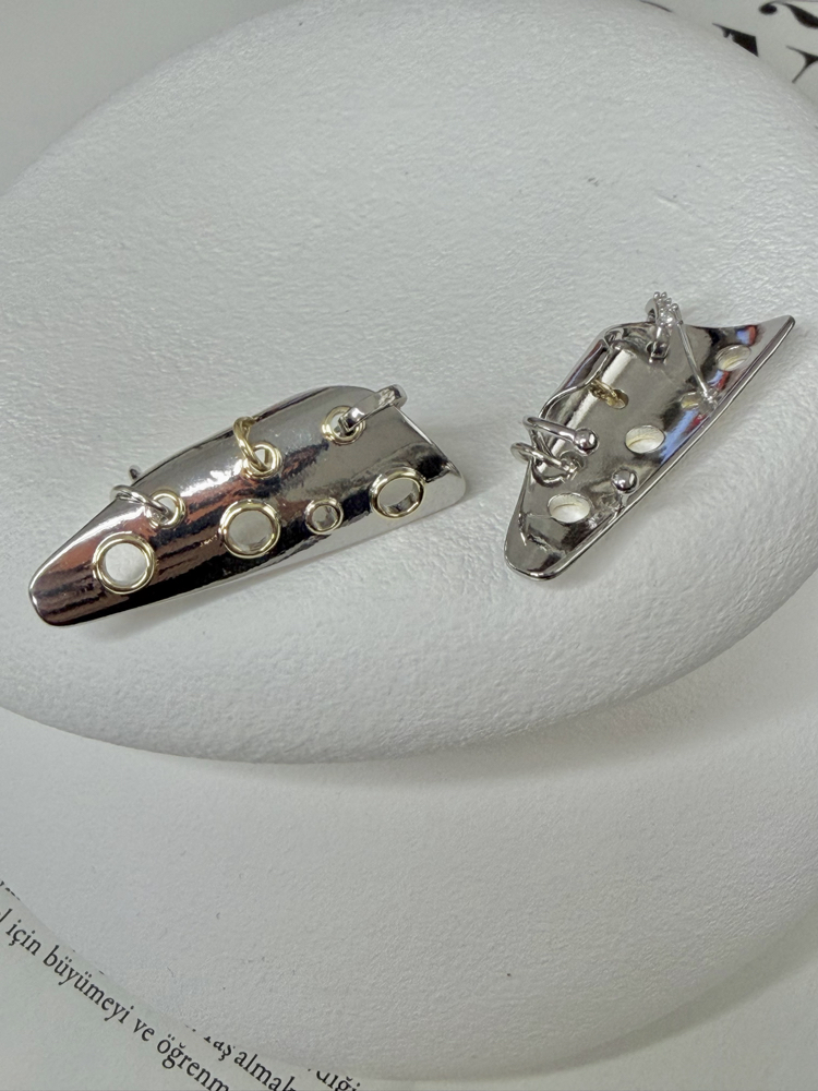 Plaka Silver Detay Küpe 