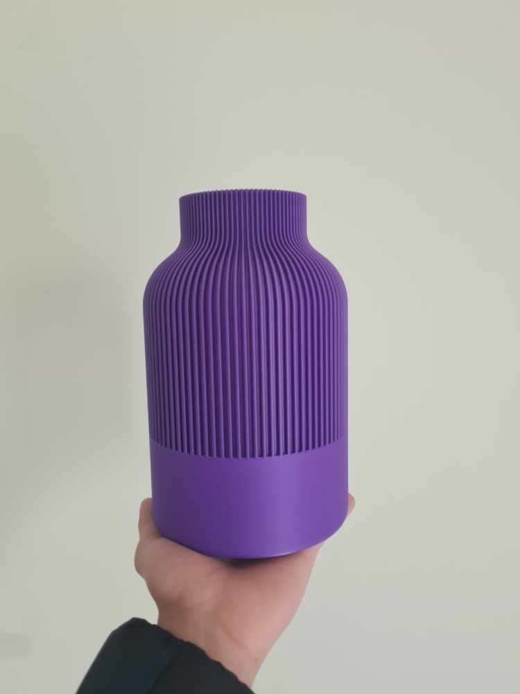 Modern Dalga Form 3D Baskı Vazo (22 CM)