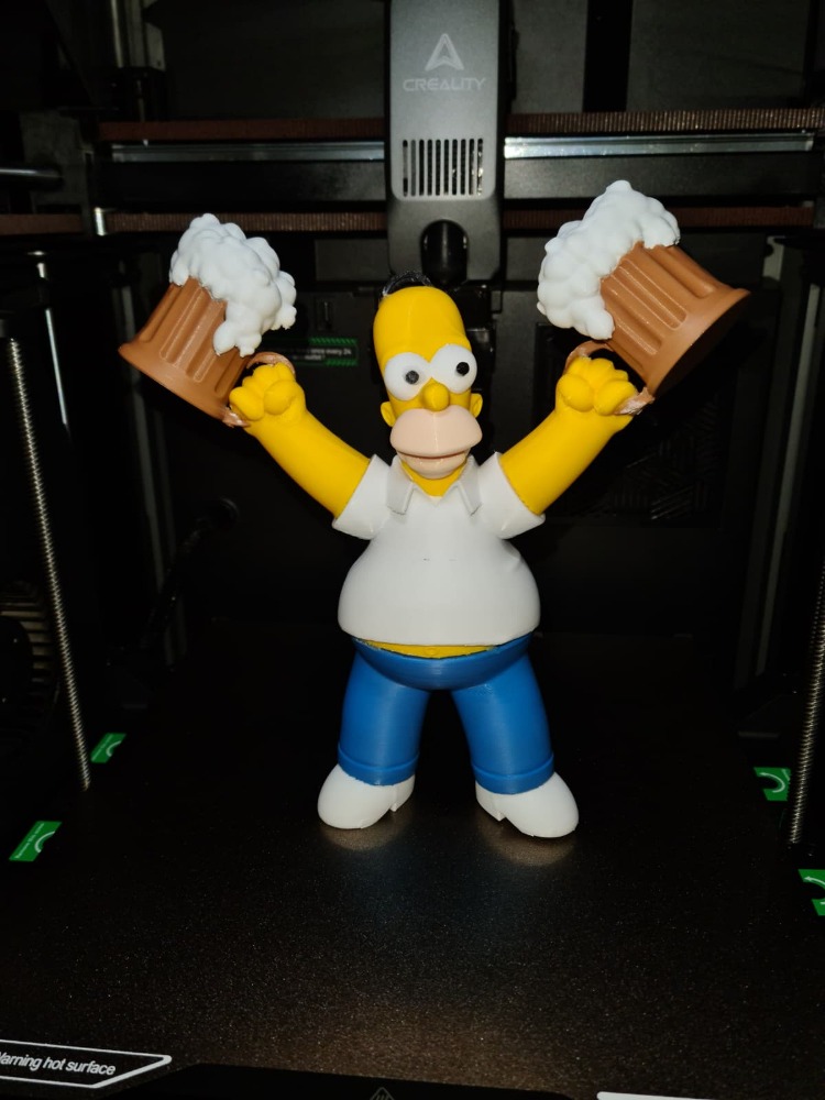 Homer Simpson Bira Kupası Figür – 3D Baskı Dekoratif Koleksiyon Objesi