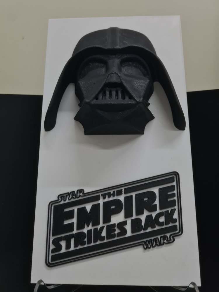 Star Wars Darth Vader 3D Kabartmalı Plaka / The Empire Strikes Back Dekoratif Tablo