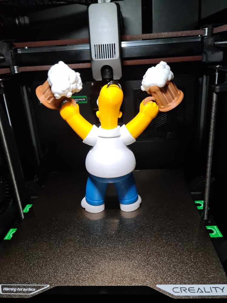 Homer Simpson Bira Kupası Figür – 3D Baskı Dekoratif Koleksiyon Objesi