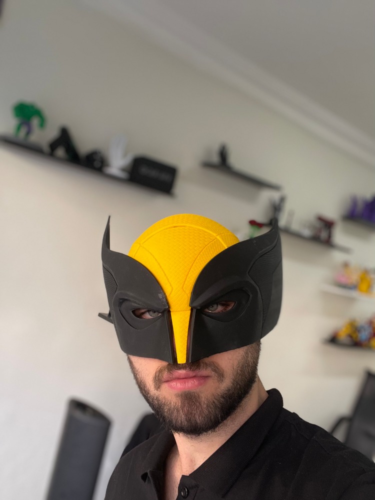 Wolverine Maskesi – 3D Baskı Cosplay & Koleksiyon Ürünü