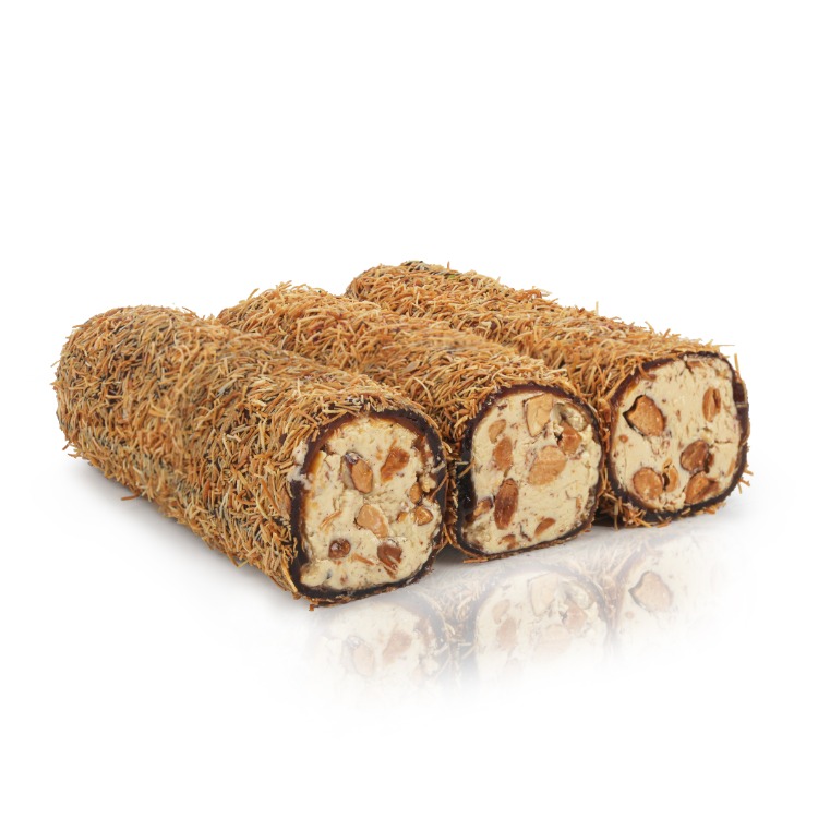 MEGA KADAYIF TOFY KARAMEL BADEMLİ SARMA TÜRK LOKUMU 500 GR