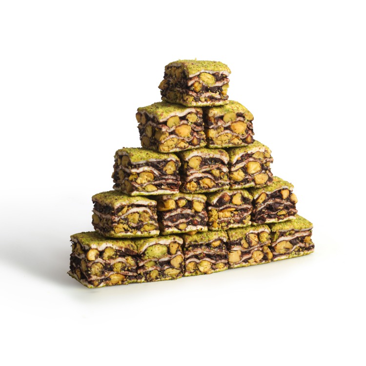 TOZ FISTIKLI CİKOLATALI BAKLAVA TÜRK LOKUMU 500 GR
