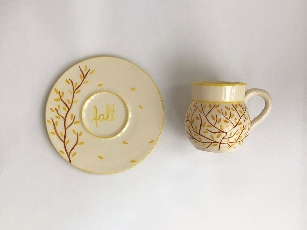 Golden Leafs Türk Kahvesi Fincanı ve Altlık (adet)
