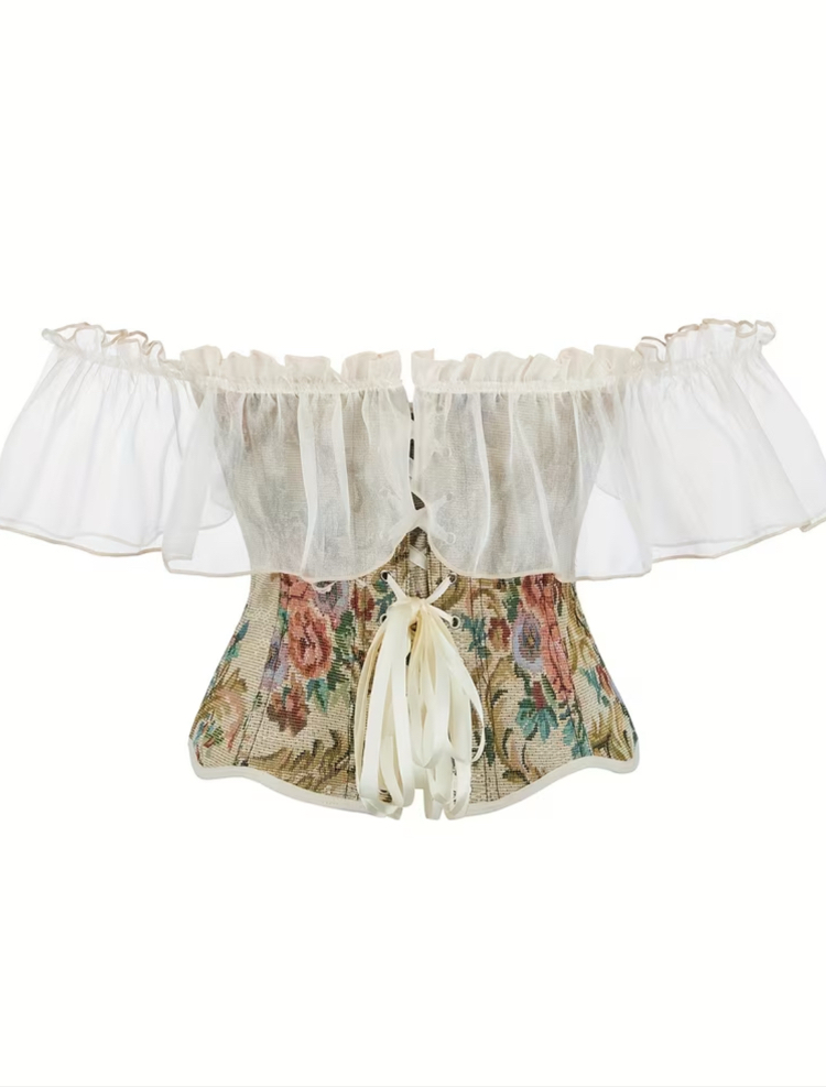 Victorian Floral Lolita Strapless Korse