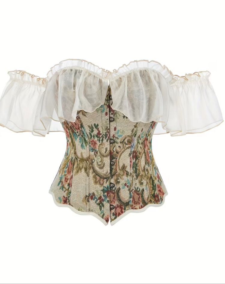 Victorian Floral Lolita Strapless Korse