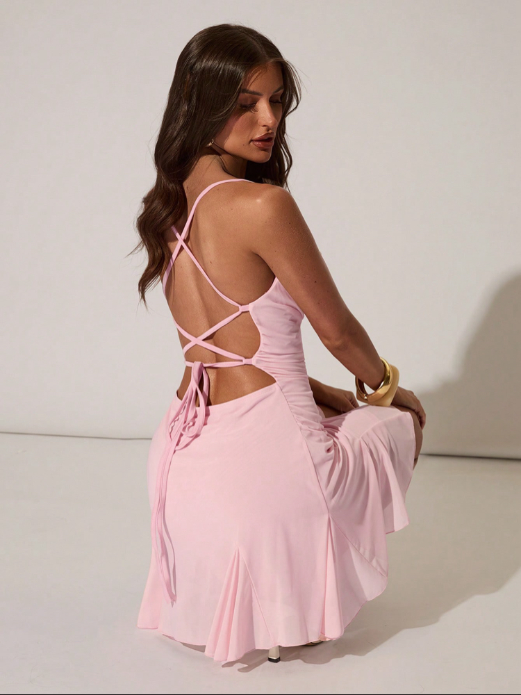 Versalite Bodycon Elbise - Pembe