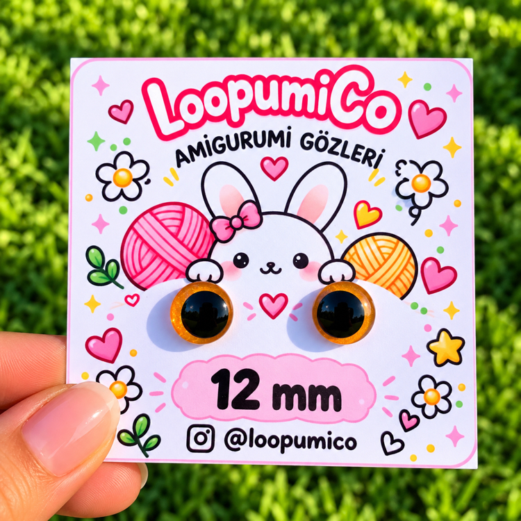 12mm Amigurumi göz
