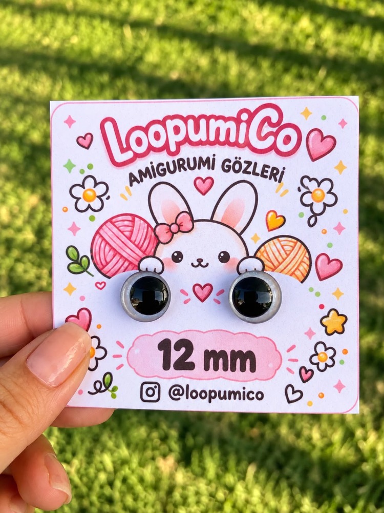 12 mm amigurumi göz 