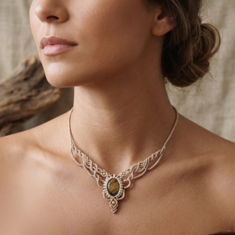 Kaplan Gözü Choker-Tiara