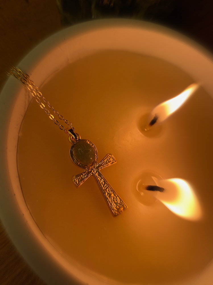 Ankh & Antik Mısır Böceği jade