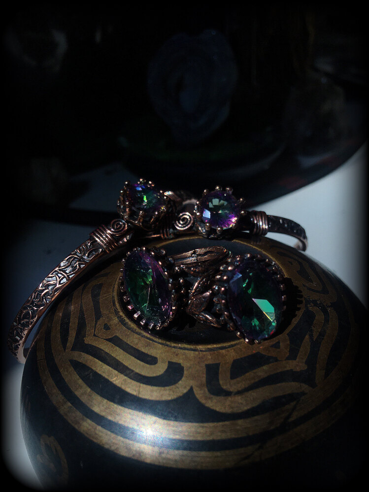Mistik Topaz Bakır Set