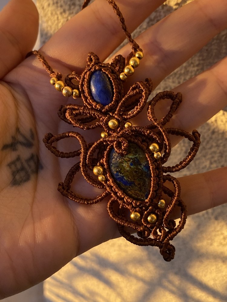 Malakit Azurit Lapis Lazuli Kolye