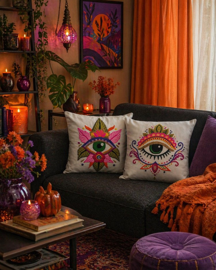 Evil eye serisi kırlent takımı