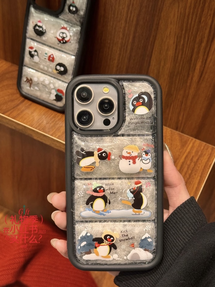 Sevimli karikatür ayılı kışlık kazak iPhone kılıf