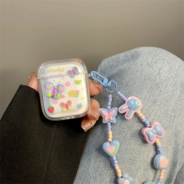Renkli Kelebek Çiçekler Airpods Kılıf