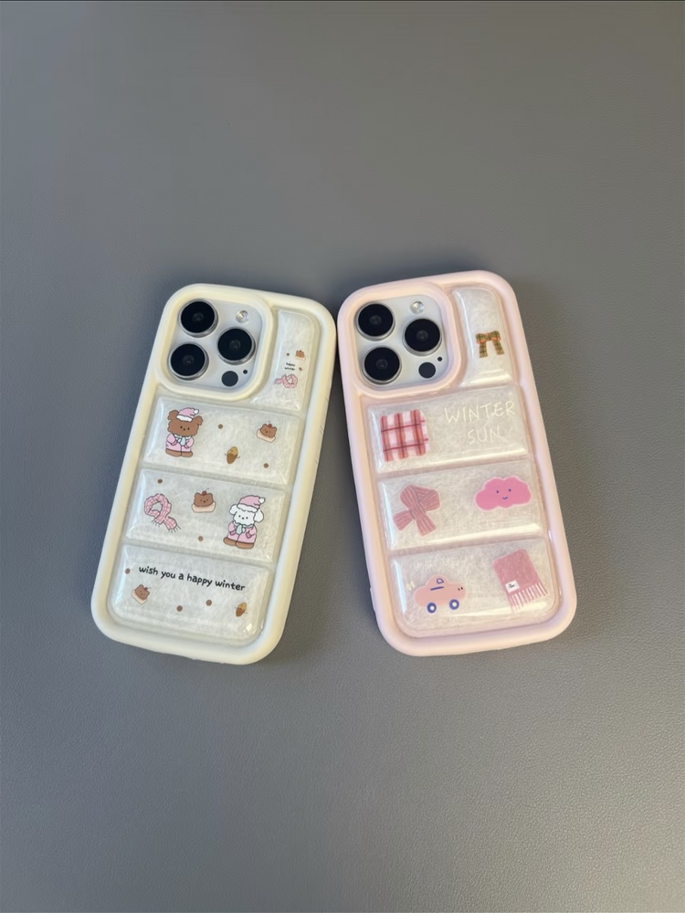 Şal Araba Desen Tüyü Ceketli iPhone Kılıfı