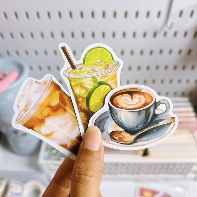 50 Desen Original Kahve Severler Su Geçirmez Stickers