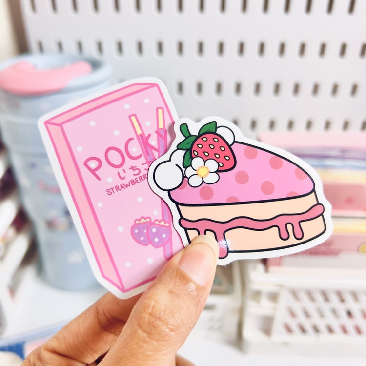 50 Desen Yeni Tasarım Pembe Kız Karikatür Su Geçirmez Stickers