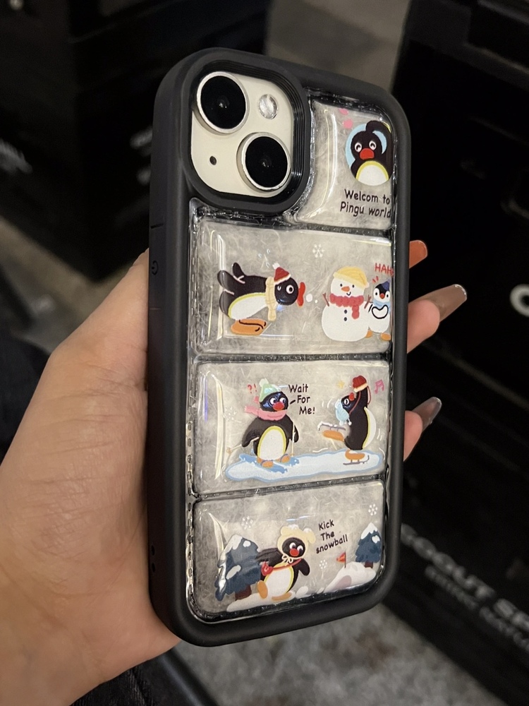 Sevimli karikatür ayılı kışlık kazak iPhone kılıf