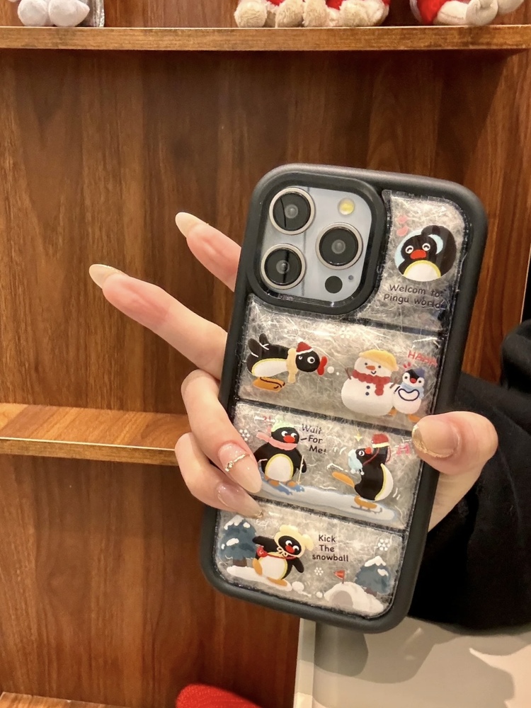 Sevimli karikatür ayılı kışlık kazak iPhone kılıf