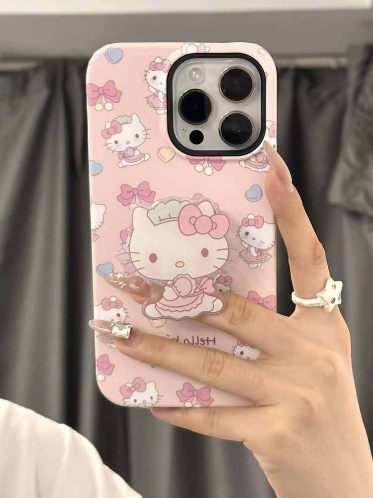 Hello Kitty Desenli İp Kılıf + H.K Holder