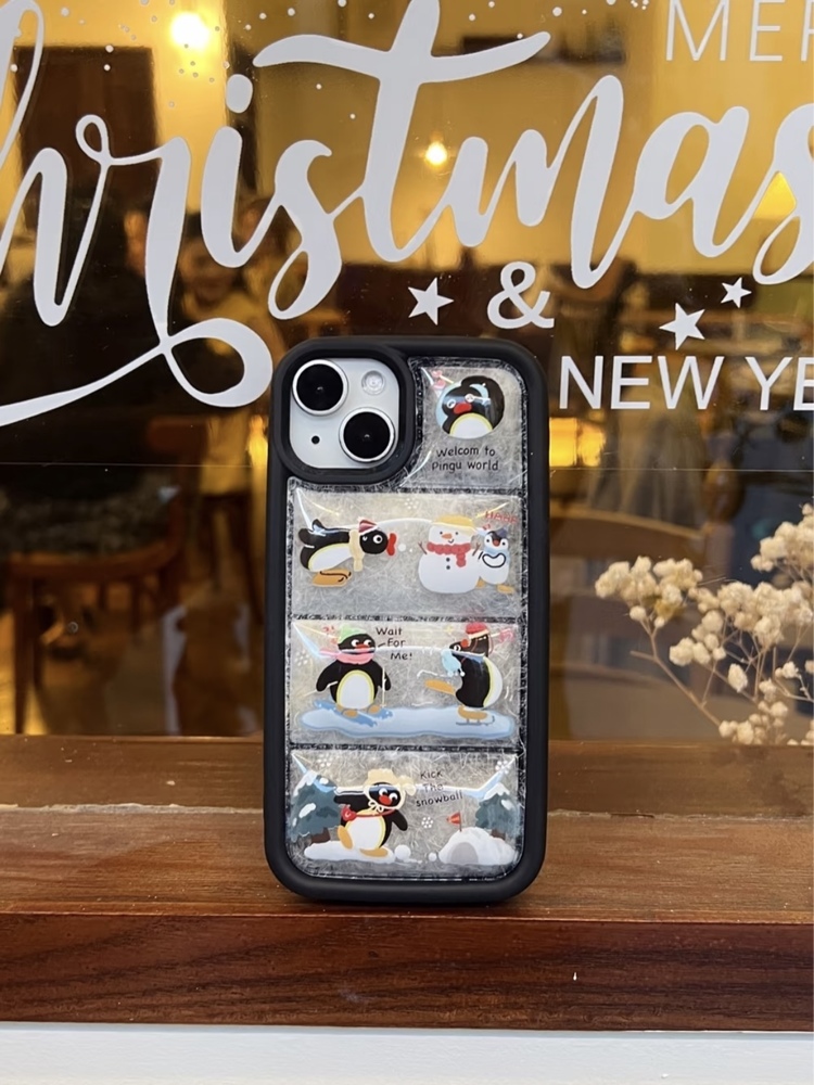 Sevimli karikatür ayılı kışlık kazak iPhone kılıf