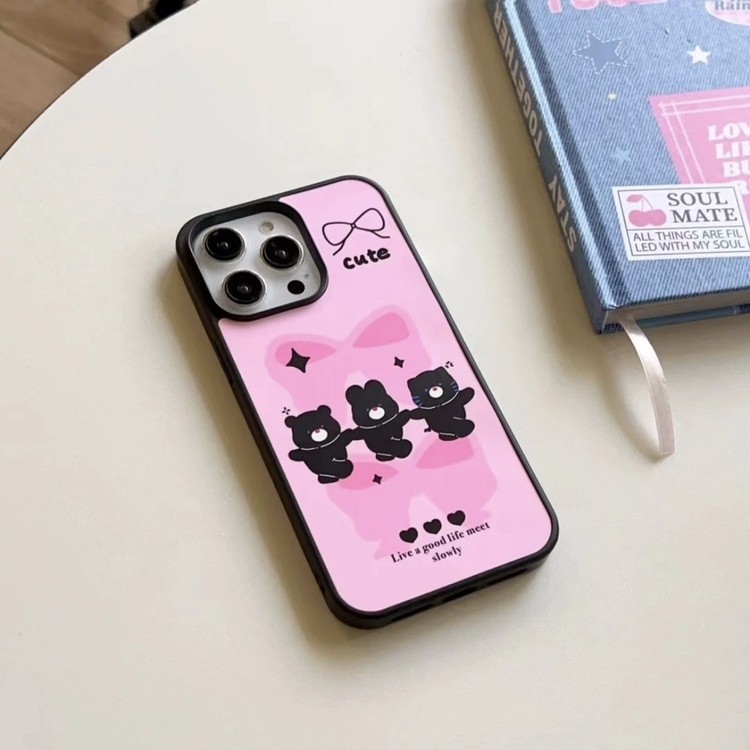 Pembe Tavşan Karakterli Magsafe Kılıf 11/13 Pro