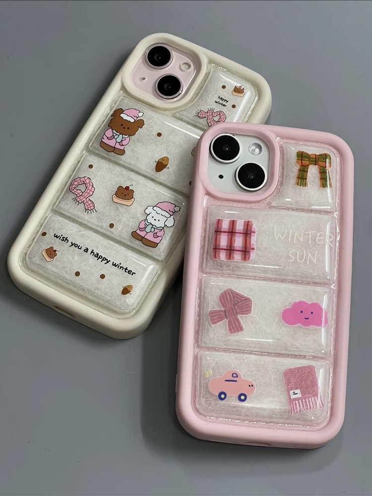 Şal Araba Desen Tüyü Ceketli iPhone Kılıfı