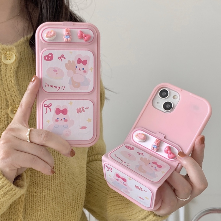 Pembe Tavşan Standı Magnetik Kılıf