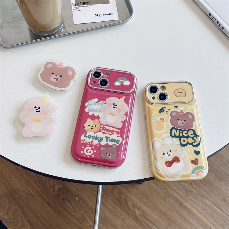 Sevimli Ayi ve Tavşan Kılıf + Holder