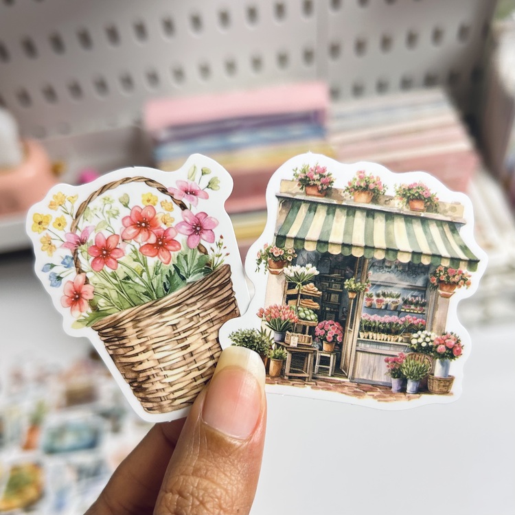 50 Desen yaratıcı retro uzun tatil Su Geçirmez Stickers