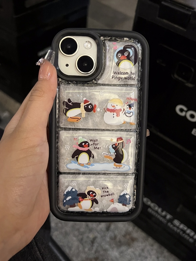 Sevimli karikatür ayılı kışlık kazak iPhone kılıf