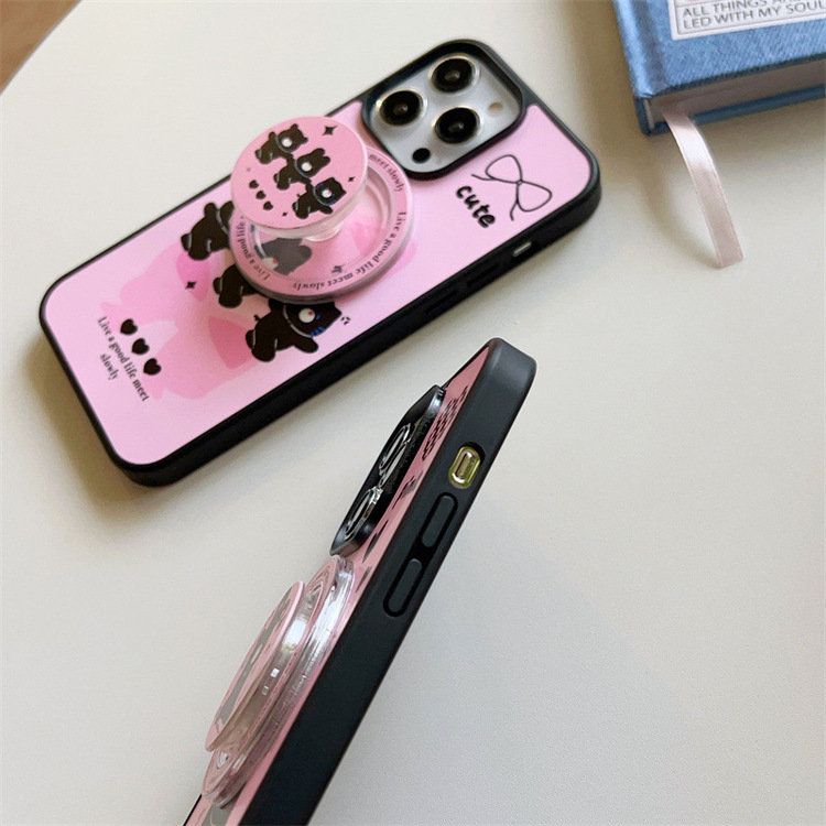 Pembe Tavşan Karakterli Magsafe Kılıf 11/13 Pro