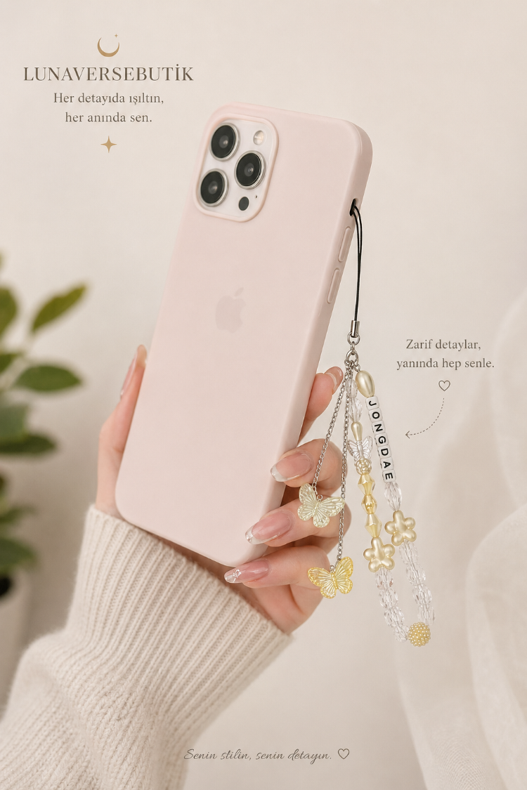 El Yapımı Jongdae Yazılı Telefon Charmı!