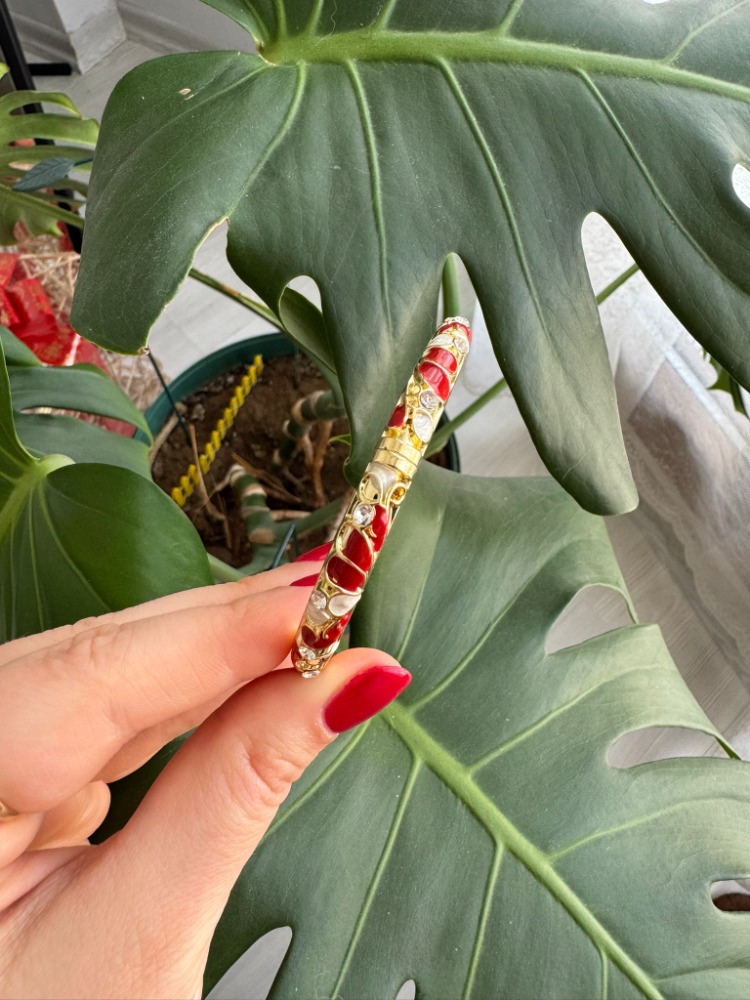 Ruby Glow Mineli Bileklik