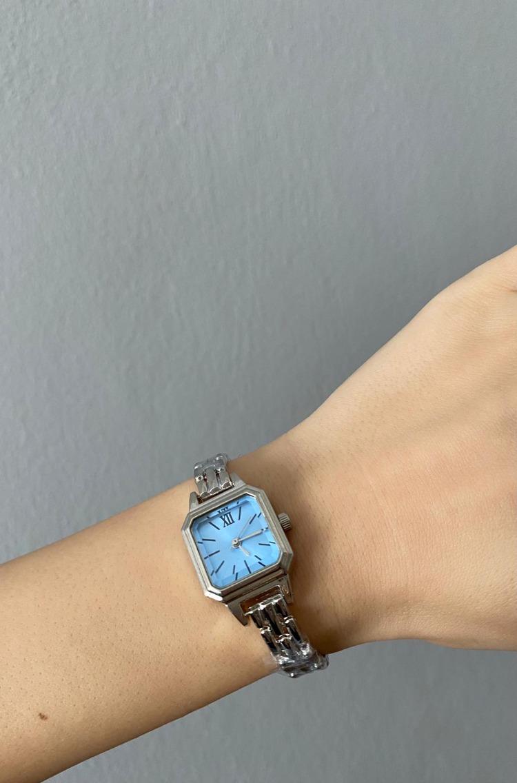 IceBlue Vintage Metal Saat – Silver