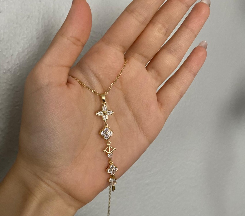 Lunière Golden Key Y Kolye