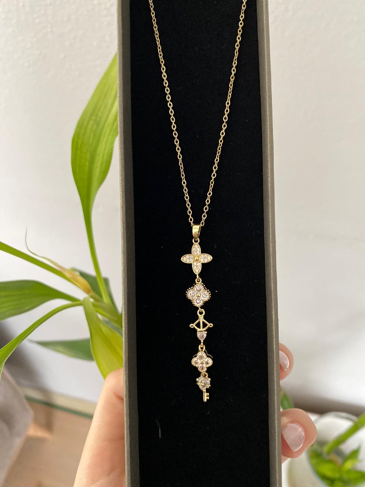 Lunière Golden Key Y Kolye