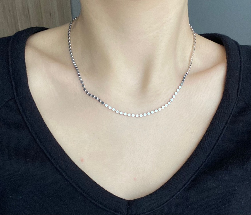 Solène Dot Chain Çelik Kolye 